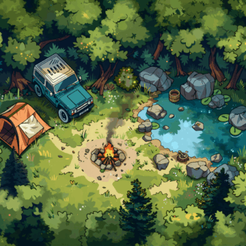 森林里的吉普车壁纸套装